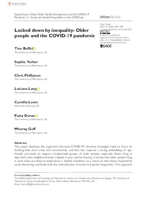 Locked down by inequality: Older people and the COVID-19 pandemic Thumbnail